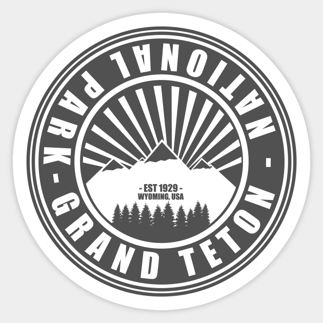 Grand Teton National Park Wyoming USA Sticker by ChrisWilson